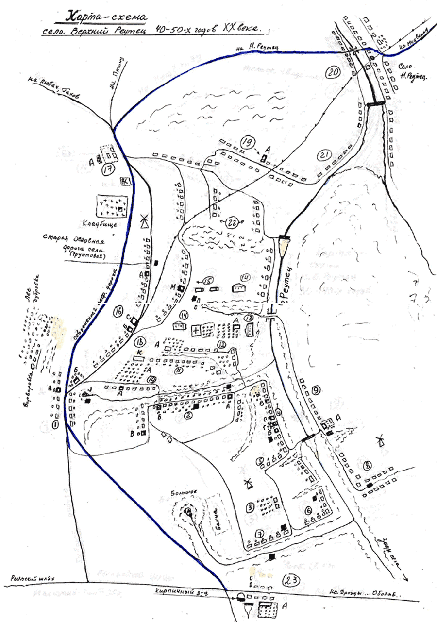 Карта-схема села