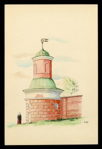 Башня ограды женского монастыря, угол 2-й Сергиевской и Троицкого переулка