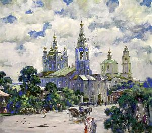 В.В.Парашечкин.Преображенская церковь и Троицкая (нижняя) церковь